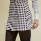 tweed skirt made by atelier ferdinando fusco in pink and black